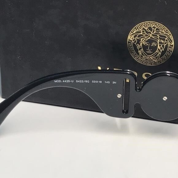 New Authentic Versace VE4425U Black Frame Grey Mirror Silver Lenses Sunglass - Picture 11 of 12